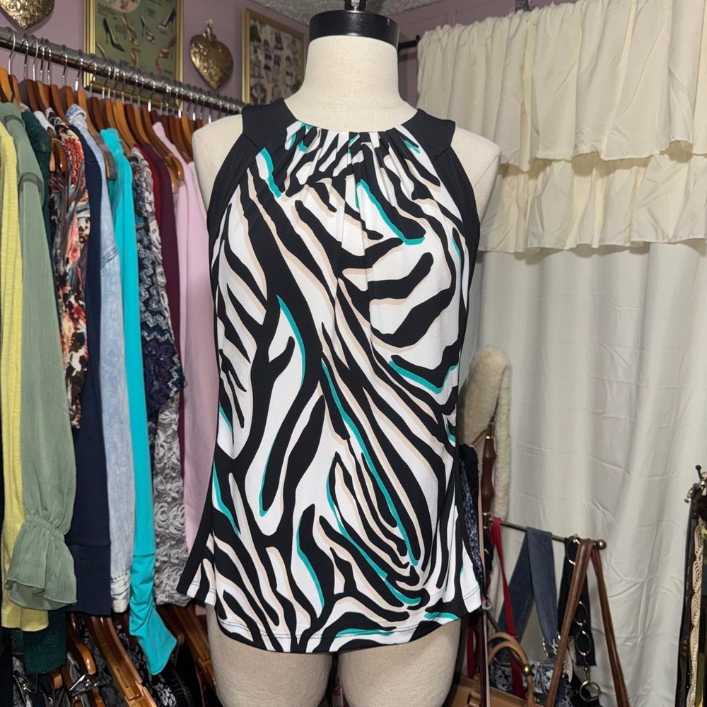 Zebra Print Halter Top